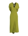 Victoria Beckham Woman Midi Dress Lime Green Size 8 Viscose, Acetate, Elastane In Green