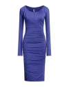 Victoria Beckham Long-sleeved Dress In Blue