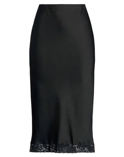 Victoria Beckham Woman Midi Skirt Black Size 6 Acetate, Viscose
