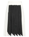 VICTORIA BECKHAM VICTORIA BECKHAM WOMAN MIDI SKIRT IVORY SIZE 6 SILK, POLYAMIDE, VIRGIN WOOL, ELASTANE