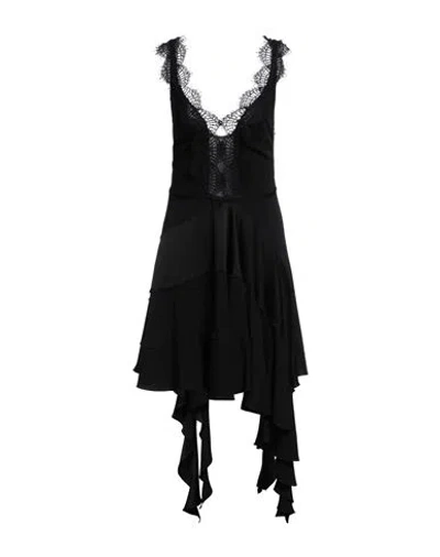 Victoria Beckham Woman Mini Dress Black Size 4 Viscose, Acetate, Cotton, Polyamide