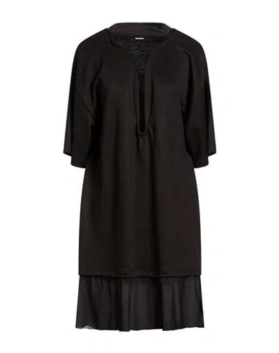 Victoria Beckham Woman Mini Dress Black Size 6 Linen, Polyamide, Elastane, Silk