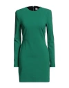 Victoria Beckham Woman Mini Dress Emerald Green Size 4 Virgin Wool, Polyamide, Elastane