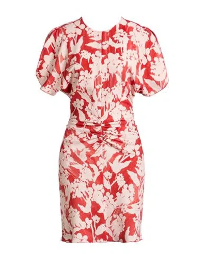 Victoria Beckham Woman Mini Dress Tomato Red Size 4 Polyester, Elastane