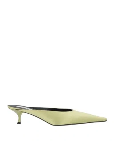 Victoria Beckham Woman Mules & Clogs Light Green Size 9 Textile Fibers