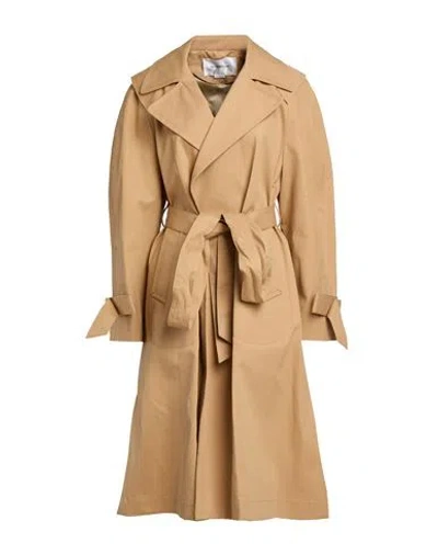 Victoria Beckham Woman Overcoat & Trench Coat Camel Size 6 Cotton In Sand