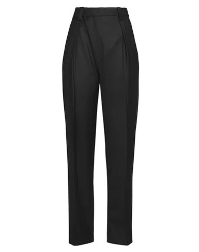 Victoria Beckham Wrap-effect Twill Straight-leg Pants In Black