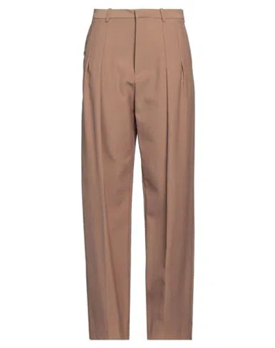 Victoria Beckham Woman Pants Camel Size 8 Polyester, Virgin Wool In Beige