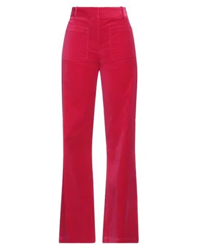 Victoria Beckham Woman Pants Fuchsia Size 4 Cotton, Elastane In Pink