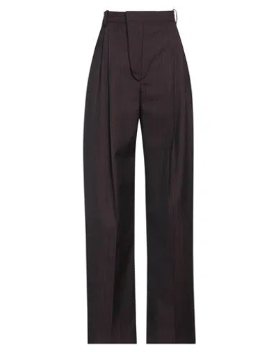 Victoria Beckham Woman Pants Garnet Size 6 Polyester, Virgin Wool In Brown