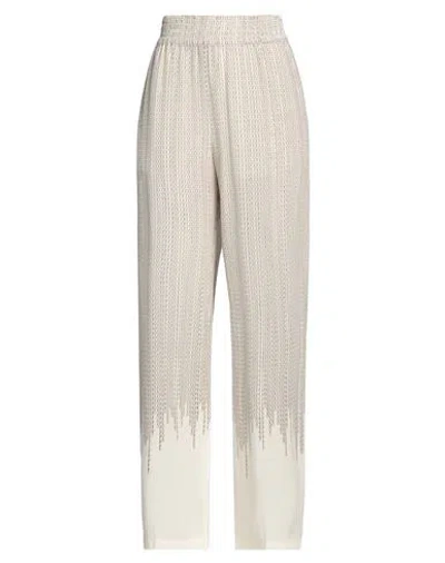 Victoria Beckham Woman Pants Ivory Size 6 Silk, Polyester In White