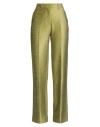 VICTORIA BECKHAM VICTORIA BECKHAM WOMAN PANTS LIGHT GREEN SIZE 10 VISCOSE, COTTON, MODAL