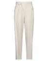 Victoria Beckham Woman Pants Light Grey Size 10 Polyester, Virgin Wool, Elastane In Pink