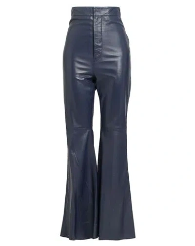 Victoria Beckham Woman Pants Navy Size 6 Leather