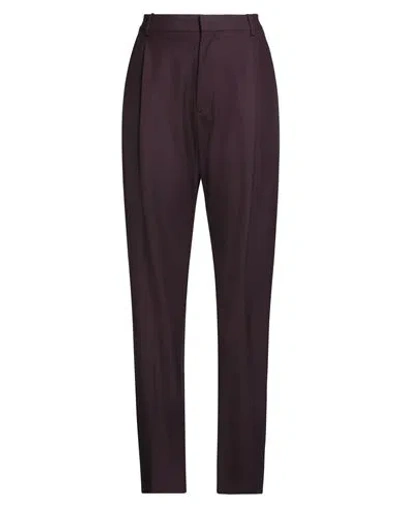 Victoria Beckham Woman Pants Plum Size 10 Polyester, Virgin Wool, Elastane