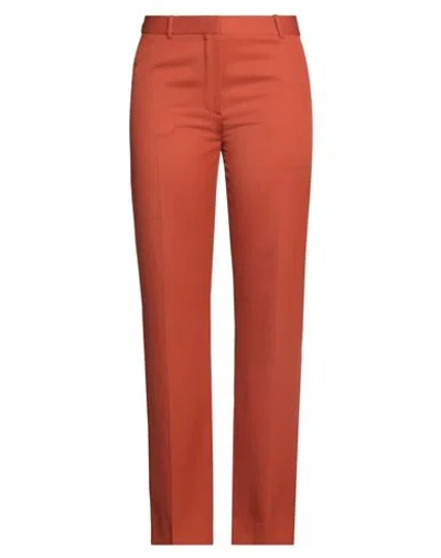 Victoria Beckham Woman Pants Rust Size 8 Polyester, Virgin Wool, Polyamide In Red