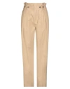VICTORIA BECKHAM VICTORIA BECKHAM WOMAN PANTS SAND SIZE 8 COTTON