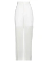 Victoria Beckham Woman Pants White Size 10 Viscose, Virgin Wool In White