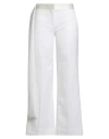 Victoria Beckham Woman Pants White Size 6 Polyester, Virgin Wool In White