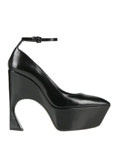 Victoria Beckham Woman Pumps Black Size 8 Leather
