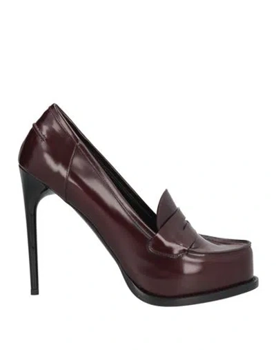 Victoria Beckham Woman Pumps Burgundy Size 8 Calfskin