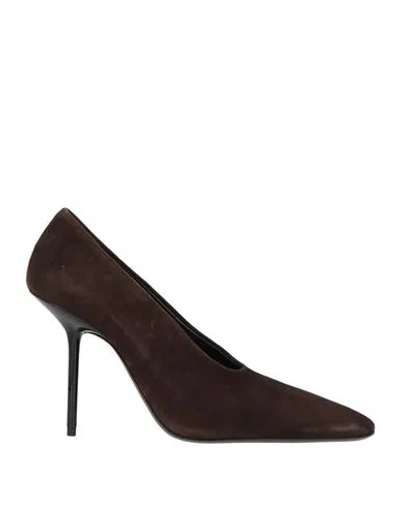Victoria Beckham Woman Pumps Chocolate Brown Size 9 Leather