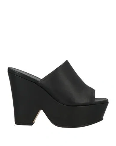 Victoria Beckham Woman Sandals Black Size 8 Leather