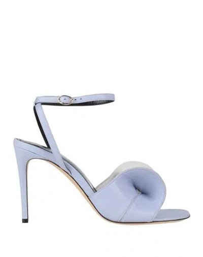 Victoria Beckham Woman Sandals Lilac Size 7.5 Lambskin In Purple