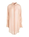 Victoria Beckham Semi-sheer Button-front Blouse With Drop Hem In Pink