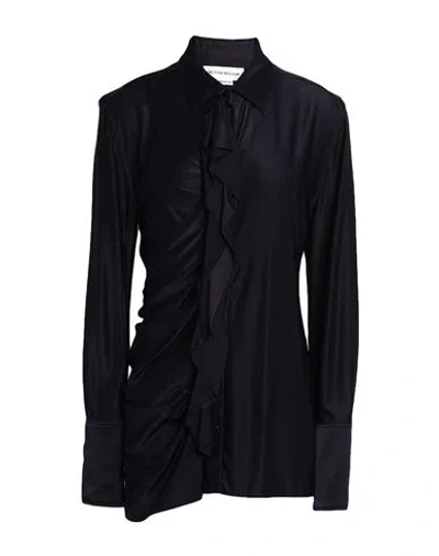 Victoria Beckham Woman Shirt Dark Purple Size 8 Viscose, Elastane In Black