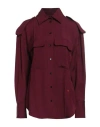 Victoria Beckham Woman Shirt Garnet Size 6 Viscose In Burgundy