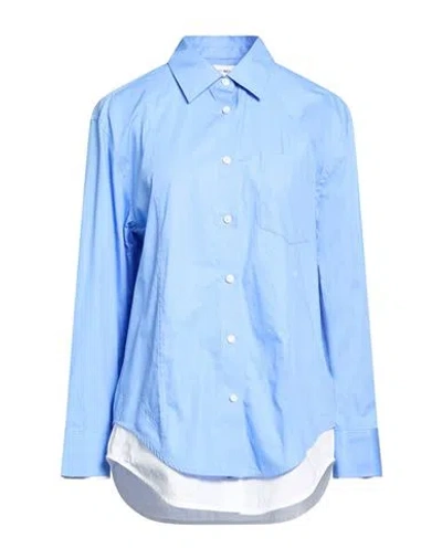Victoria Beckham Woman Shirt Light Blue Size 4 Organic Cotton