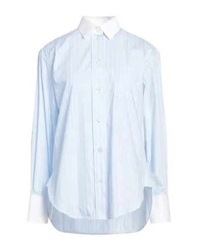 Victoria Beckham Woman Shirt Sky Blue Size 2 Organic Cotton