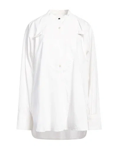 Victoria Beckham Bib-front Cotton Tuxedo Shirt In White