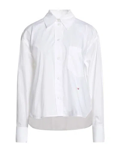 VICTORIA BECKHAM VICTORIA BECKHAM WOMAN SHIRT WHITE SIZE 6 COTTON