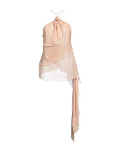 Victoria Beckham Woman Top Apricot Size 4 Viscose, Polyamide In Orange