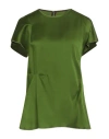 Victoria Beckham Draped Pleated Detail Top In Algae In Green