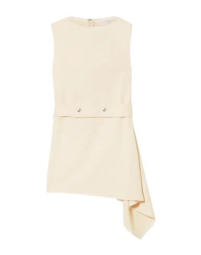 Victoria Beckham Woman Top Ivory Size 12 Viscose, Acetate, Elastane In White