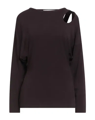 Victoria Beckham Woman Top Plum Size 4 Viscose, Elastane In Purple