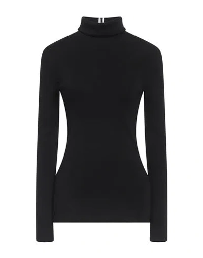 Victoria Beckham Woman Turtleneck Black Size M Merino Wool, Polyester
