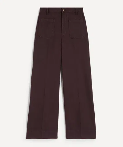 Victoria Beckham Women's Alina Acai Jeans In Burgundy