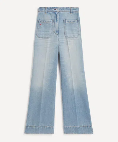 Victoria Beckham Women's Alina High Waist Jeans In Pale Blue Wash