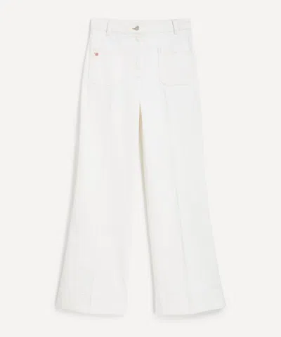 Victoria Beckham Women's Alina High Waist Jeans In Washed White