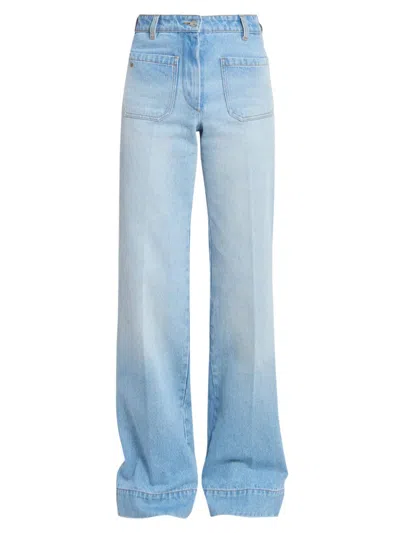 Victoria Beckham Women's Alina High-rise Straight-leg Jeans In Blue