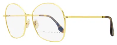 Victoria Beckham Women's Angular Eyeglasses Vb220 714 Gold 58mm In Multi