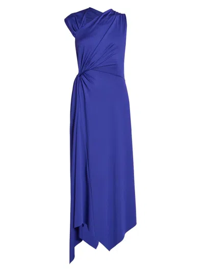 Victoria Beckham Women's Asymmetric Knotted Midi-dress In Purple