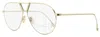 Victoria Beckham Women's Aviator Eyeglasses Vb2106 714 Light Gold 58mm In Multi