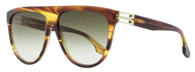 Victoria Beckham Women's B-hinge Pilot Sunglasses Vb680s 230 Brown Melange 58mm In Multi