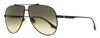 Victoria Beckham Women's B-monogram Pilot Sunglasses Vb248s 001 Black 63mm In Black