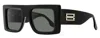 Victoria Beckham Grey Square Ladies Sunglasses Vb677s 001 51 In Black